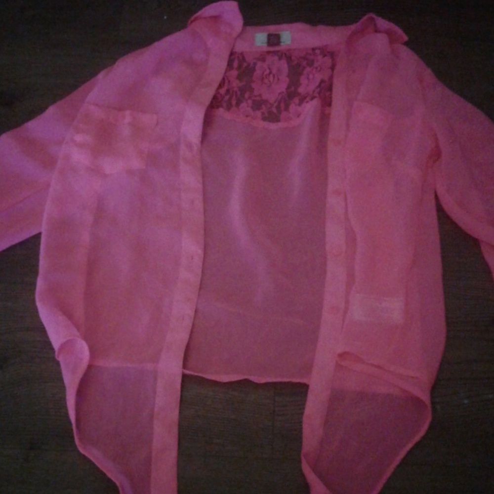 Throw over bottom tie shirt